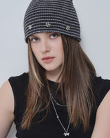 STUD LINE BEANIE_GREY