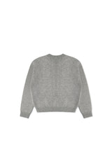 ベーシッククルーニット_グレー