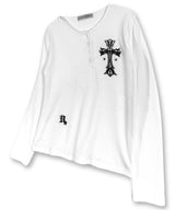 ゴシッククロスヘンリーネックロングスリーブ_アイボリー