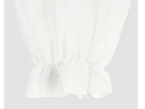 FRILL NECK PINTUCK BLOUSE (WHITE)