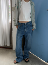 regular fit denim pants
