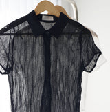 Picon See-Through Wrinkle Shirt