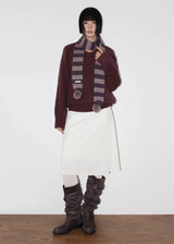 VELVET SHINE MIDI SKIRT 
