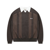 GNT037 Uniform Rugby Collar Knit (BROWN)