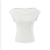 Anessa Boat Neck Slim Tee