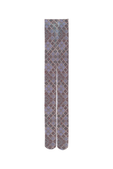 DYB STOCKING #05 PURPLE CHECK TILE