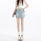 Inner Lined Cargo A Line Mini Skort
