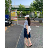 マオ バミューダ デニムパンツ