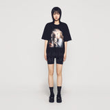 24FW ウェーブヘアカットハグガールベビーフェイス半袖Tシャツ (OVERSEAS EXCLUSIVE) ブラック