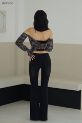 black jeans bootcut denim pants