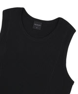 Ribbed Cutout Sleeveless - Black