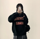 シオボールドレタリングボクシーラウンドニット