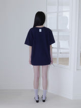 クレヨンフルーツTシャツ (アップルネイビー)