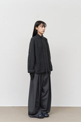Vピンタックワイドパンツ