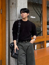 Log velvet round knitwear