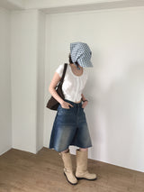 Nina lace pin tuck blouse (2color)