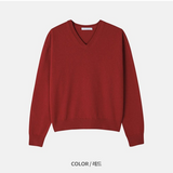 ステディ クロップ Vネック ニット(6color)
