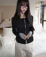 Wella Check Layered Cardigan