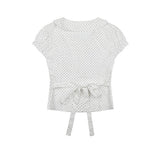 Reni Dot Ribbon Blouse