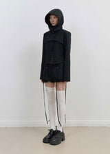 Micro Wool Shorts / Black