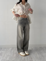 Rollin Belted Loose-Fit Long Blouse
