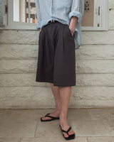 Kurin Two Tuck Wide Bermuda Slacks