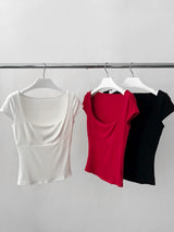 Simple Square Fake Tube Top Short-Sleeved T-shirt