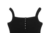 [Tie SET] Alan Muffler Button Shirring Sleeveless One Piece