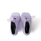 Square Lace-Up Open Toe Heel(Purple)