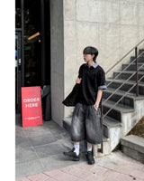 Dera Side Snap Bermuda Denim Pants