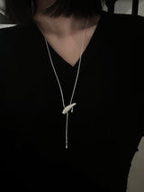 [925silver] Nars string necklace