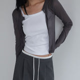 [Locabin] See-Through Round Cardigan - 6 Colors
