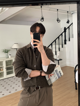 Glass Easy Classic Daily Semi-Overfit Shirt