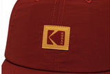 Relaxed Fit Nylon Square Logo Ball Cap【RED】