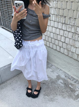 Rose Shirring Skirt