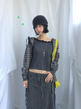 Feminine Flat Neck Long T-Shirt