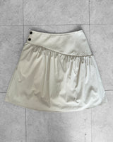 SLOW BUTTON FLARE MIDI SKIRT