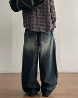Dot Brush Denim Pants