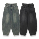Vintage Washed Denim Balloon Pants