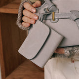 Lunar Suede Card Wallet (Sky Blue)