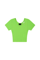 u-neck green grape candy crop t-shirts