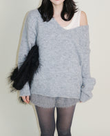 Kina Bendable Angora Fur Micro Shorts (Angora Fur Fabric)