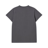 Seiie テニスアップリケTシャツ スリムフィット チャコール