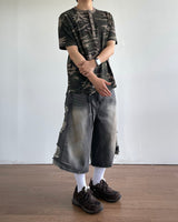 カモフラージュヘンリーネックショートスリーブTシャツ