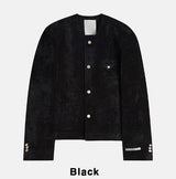 Ekkeullo Collar Less Tweed Blazer