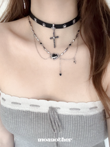 [Babymonster Ahyeon Pick!] Black Drop Heart Necklace