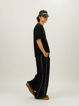LU グラデーション ヴィンテージ プリンティング ハーフスリーブ Tシャツ