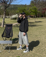 イージーサイドスナップバミューダスウェットパンツ