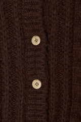Nutty cable cardigan_brown