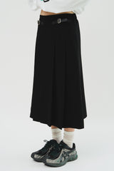 (W) Belted Pleats Skirt (2color)